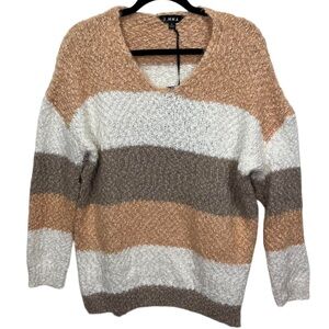 J. NNA Color Block Multi- Colored Pullover Sweater, Women’s Size Small